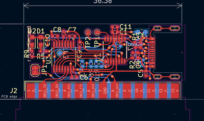 A PCB layout of the termite board
